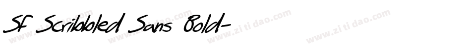 SF Scribbled Sans Bold字体转换